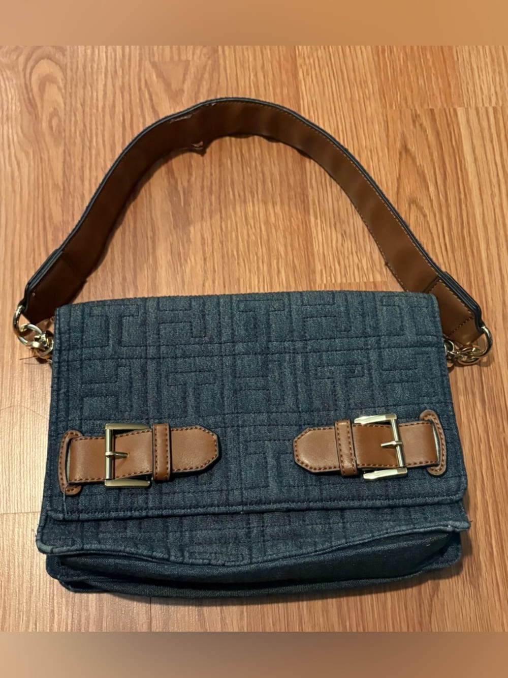 Tommy Hilfiger Denim Shoulder Bag with Red and Blue Strap Y2K - Picture 8 of 12